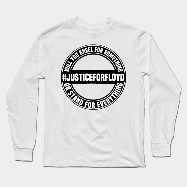 Justice For George Floyd Long Sleeve T-Shirt by Afroditees